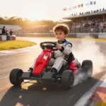 Qaba 24V Electric Go Kart with Dual 150W Motors, Adjustable Seat and 11.2MPH High Speed, Slow Start, 5-Point Harness, Red - Image 2