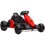 Qaba 24V Electric Go Kart with Dual 150W Motors, Adjustable Seat and 11.2MPH High Speed, Slow Start, 5-Point Harness, Red - Image 11