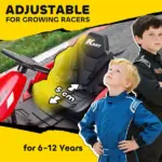 Qaba 24V Electric Go Kart with Dual 150W Motors, Adjustable Seat and 11.2MPH High Speed, Slow Start, 5-Point Harness, Red - Image 7