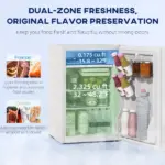 2.5 Cu.Ft Mini Fridge, Single Door Compact Refrigerator with Freezer, Adjustable Thermostat, Reversible Door, White - Image 2