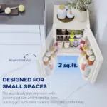 2.5 Cu.Ft Mini Fridge, Single Door Compact Refrigerator with Freezer, Adjustable Thermostat, Reversible Door, White - Image 3