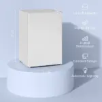 2.5 Cu.Ft Mini Fridge, Single Door Compact Refrigerator with Freezer, Adjustable Thermostat, Reversible Door, White - Image 5