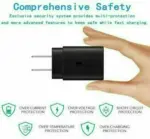 25W USB C Fast Wall Charger with 6 Foot Cable for Samsung Galaxy S20 S21 S22 - Image 7