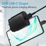 25W USB C Fast Wall Charger with 6 Foot Cable for Samsung Galaxy S20 S21 S22 - Image 2