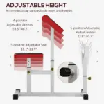 265 LBS Preacher Curl Bench for Strength Training, Adjustable Seated Arm Isolated Barbell Dumbbell Bicep Station, White - Image 4