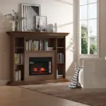 HOMCOM 27" Electric Fireplace Insert, Retro Recessed Fireplace Heater with Realistic Log Flame, Remote Control, and Adjustable Brightness, 1400W - Image 14