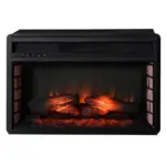 HOMCOM 27" Electric Fireplace Insert, Retro Recessed Fireplace Heater with Realistic Log Flame, Remote Control, and Adjustable Brightness, 1400W - Image 15