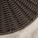 27 Elevated Cat Bed Rotatable Egg Chair Pod Thick Cushion Natural Mat Grass Woven Coffee - Image 9