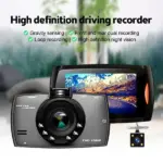 2.7 Inch 1080P Dual Dash Cam with Front Rear Cameras Night Vision and G Sensor - Image 13