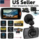 2.7 Inch 1080P Dual Dash Cam with Front Rear Cameras Night Vision and G Sensor