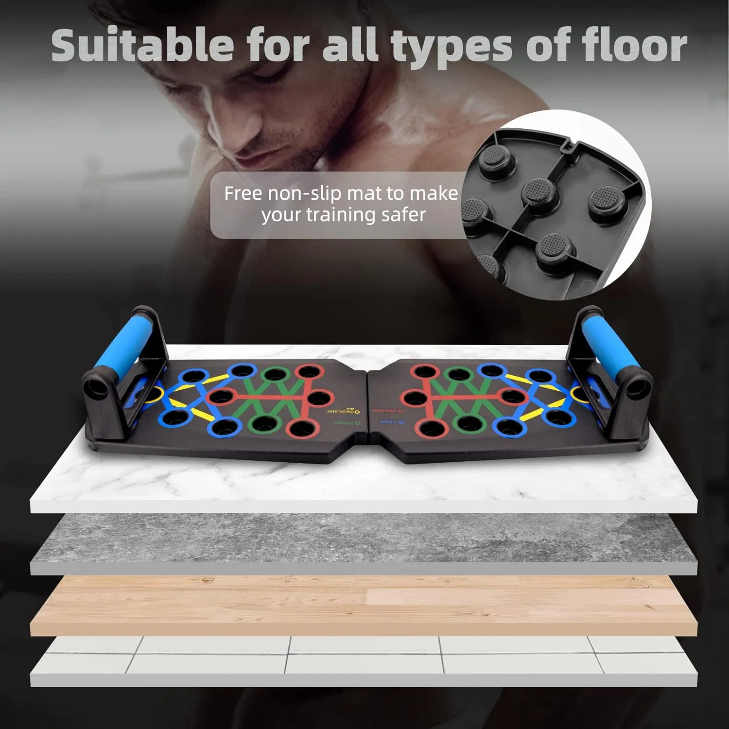 28 in 1 Push Up Board System with Handles for Home Workout