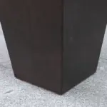 Outsunny 28 Inch Tall Plastic Planters Set of 3 Square Flower Pots Brown - Image 8