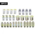 28 Piece White LED Car Interior Light Bulb Assortment, 12V - Image 5