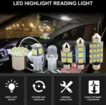 28 Piece White LED Car Interior Light Bulb Assortment, 12V - Image 18