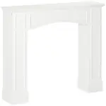 HOMCOM 29" Modern Fireplace Mantel Surround Mantels for Fireplace with Decorative Geometric Pattern, White - Image 11