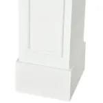 HOMCOM 29" Modern Fireplace Mantel Surround Mantels for Fireplace with Decorative Geometric Pattern, White - Image 9