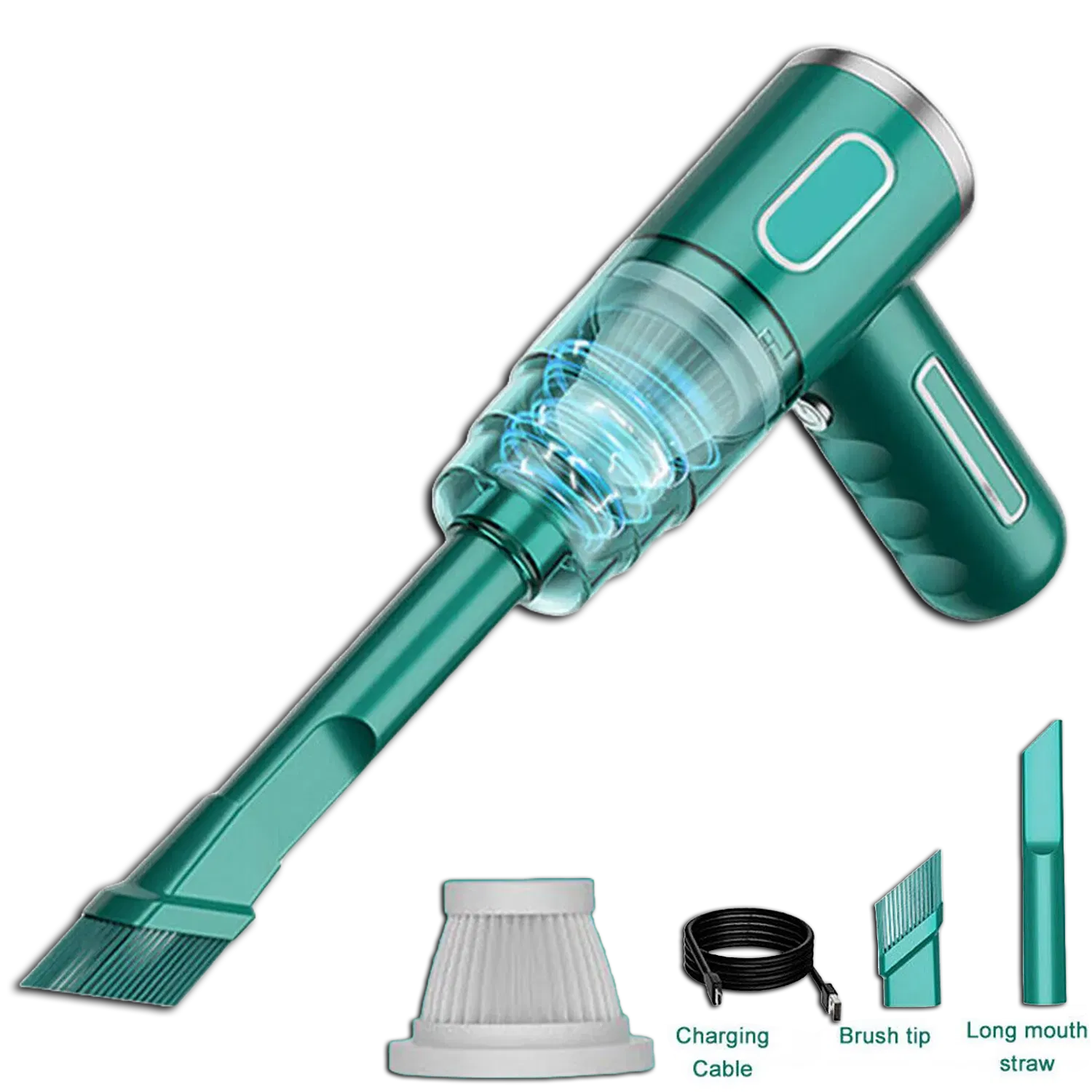 120W Cordless Handheld Car Vacuum with 9000Pa Suction and HEPA Filter