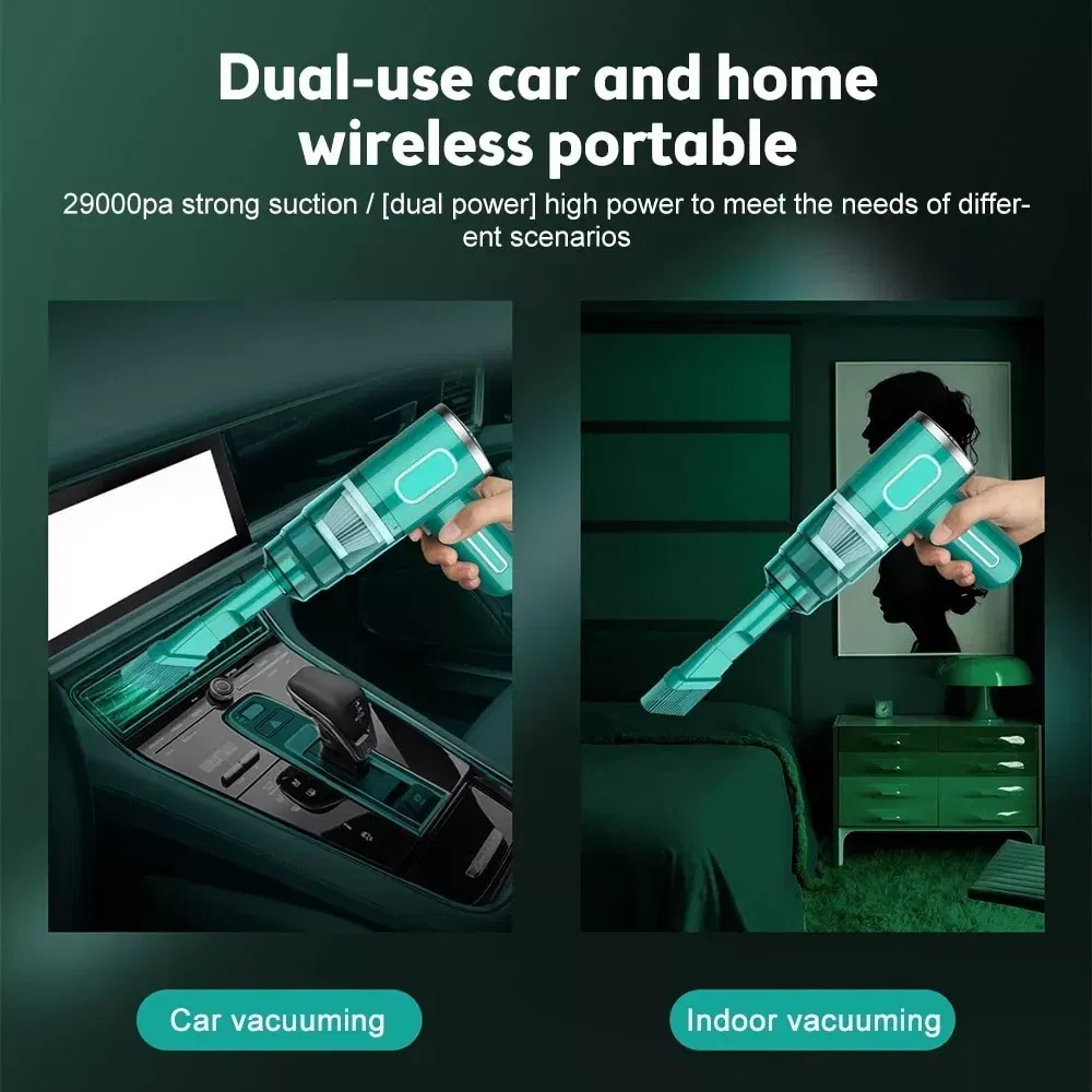 120W Cordless Handheld Car Vacuum with 9000Pa Suction and HEPA Filter