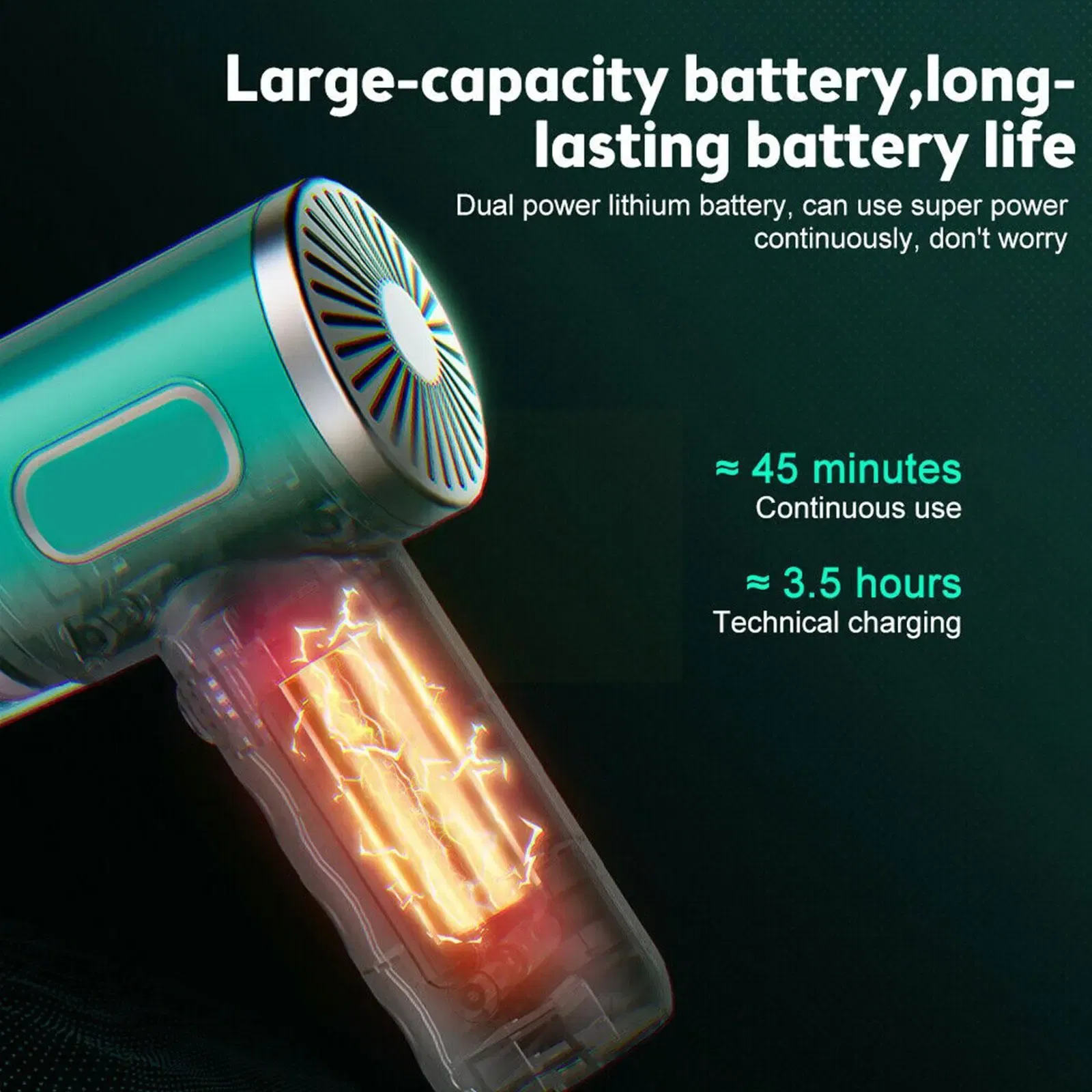 120W Cordless Handheld Car Vacuum with 9000Pa Suction and HEPA Filter