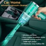 120W Cordless Handheld Car Vacuum with 9000Pa Suction and HEPA Filter - Image 4