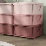 Qaba 3-Tier Kids Storage Unit with 9 Drawers Pink - Image 9