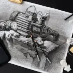29 Piece Drawing and Sketching Pencil Charcoal Art Set - Image 6