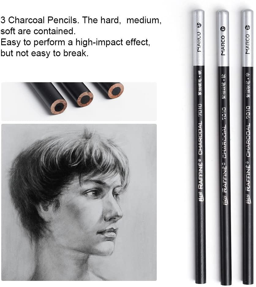 29 Piece Drawing and Sketching Pencil Charcoal Art Set
