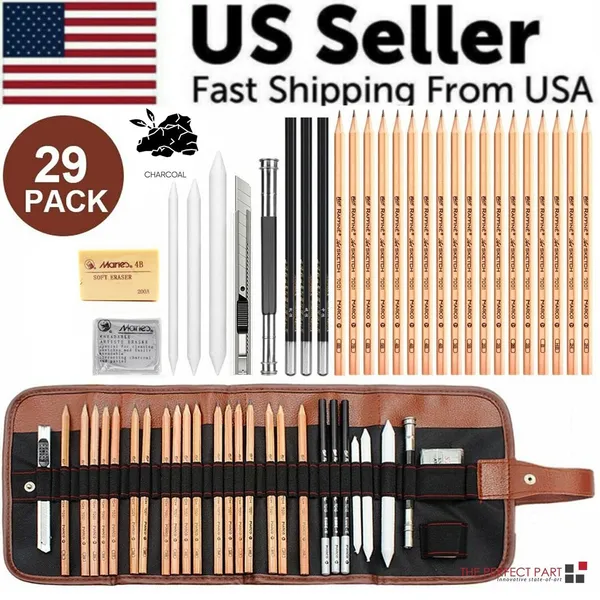 29pcs-professional-drawing-artist-kit-set-pencils-and-sketch-charcoal-art-tools-6.webp 29 Piece Drawing and Sketching Pencil Charcoal Art Set - Image 1