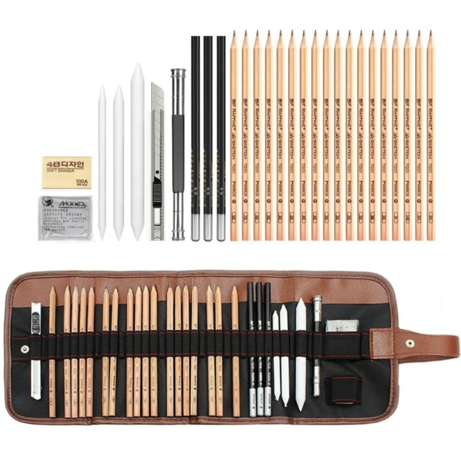 29 Piece Drawing and Sketching Pencil Charcoal Art Set