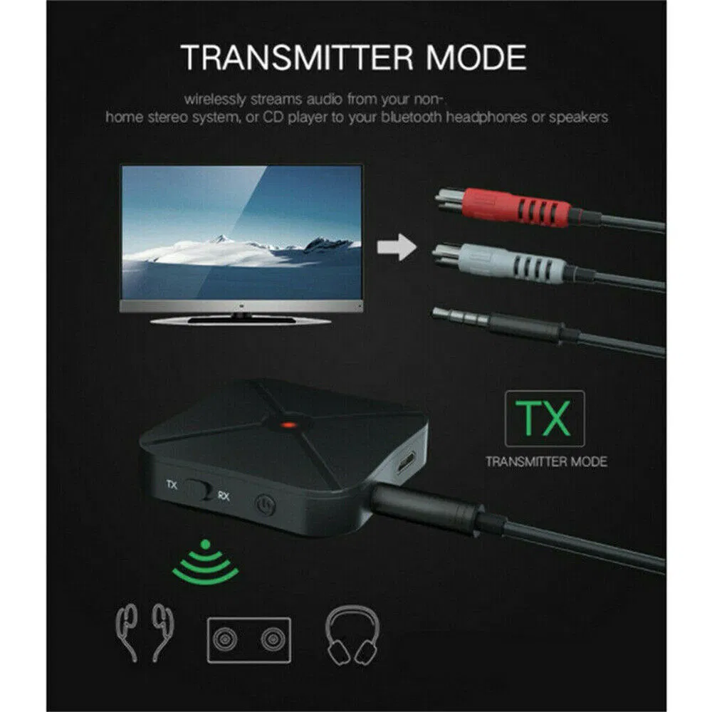2 in 1 Bluetooth Transmitter Receiver Wireless Audio Adapter