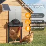 PawHut 2K HD AI Camera Automatic Chicken Coop Door with APP Remote Control, WiFi Solar Powered with 5200 mAh Large Battery - Image 7