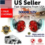 2 Pack 12V Dual Tone Car Horns for Motorcycle Truck SUV and Boat