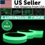 2 Pack Glow in the Dark Self-Adhesive Luminous Tape, 3m x 1.5cm
