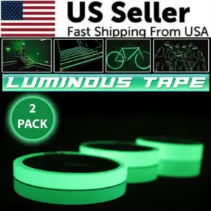 2pc luminous tape self adhesive glow in the dark wall sticker fluorescent light 6