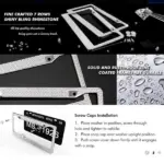 2 Pack Rhinestone Crystal License Plate Frames with Screw Caps - Image 10