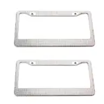 2 Pack Rhinestone Crystal License Plate Frames with Screw Caps - Image 18
