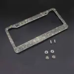 2 Pack Rhinestone Crystal License Plate Frames with Screw Caps - Image 19