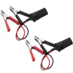 2 Pack 12-24V Battery Clamp to Female Cigarette Lighter Socket Adapters - Image 14