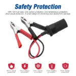2 Pack 12-24V Battery Clamp to Female Cigarette Lighter Socket Adapters - Image 4