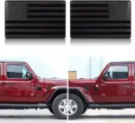 2 Pack Metal USA Flag Car Decal Emblems Black 5 x 3 Inch - Image 10