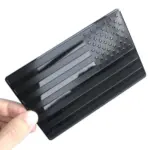 2 Pack Metal USA Flag Car Decal Emblems Black 5 x 3 Inch - Image 3