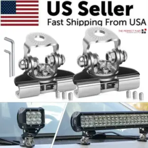 2pcs pillar hood led work light bar mount bracket clamp holder offroad universal 1