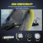 2 Pack Hood Mount Brackets for LED Work Lights, 304 Stainless Steel - Image 2
