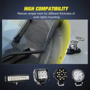 2pcs pillar hood led work light bar mount bracket clamp holder offroad universal 2