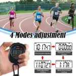 2 Pack Digital Sports Stopwatches with 1/100 Second Split Timing Date and Alarm - Image 2