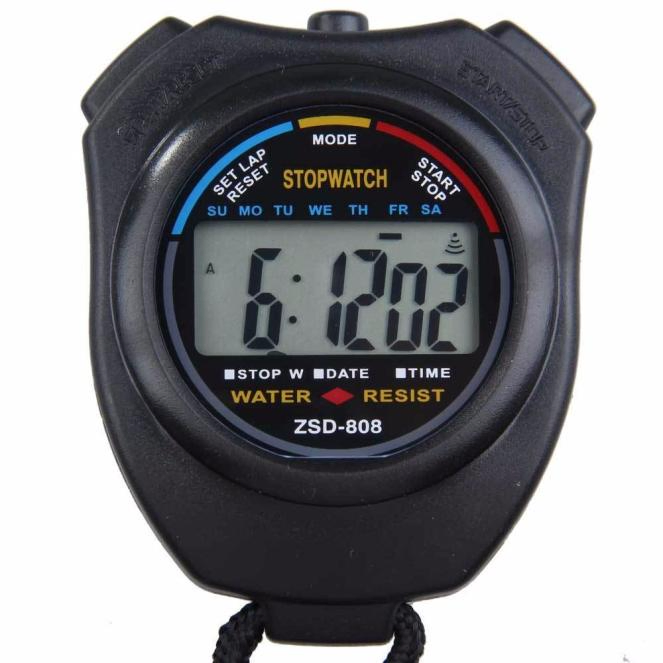 2 Pack Digital Sports Stopwatches with 1/100 Second Split Timing Date and Alarm