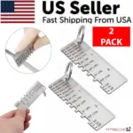 2 Pack Stainless Steel Sheet Metal and Wire Thickness Gauge Measuring Tools