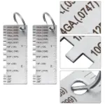 2 Pack Stainless Steel Sheet Metal and Wire Thickness Gauge Measuring Tools - Image 3