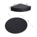 Soozier 59 Inch Round Foldable Pole Dance Crash Mat 2 Inch Thick Black - Image 3