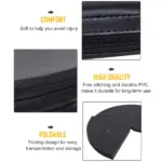 Soozier 59 Inch Round Foldable Pole Dance Crash Mat 2 Inch Thick Black - Image 5